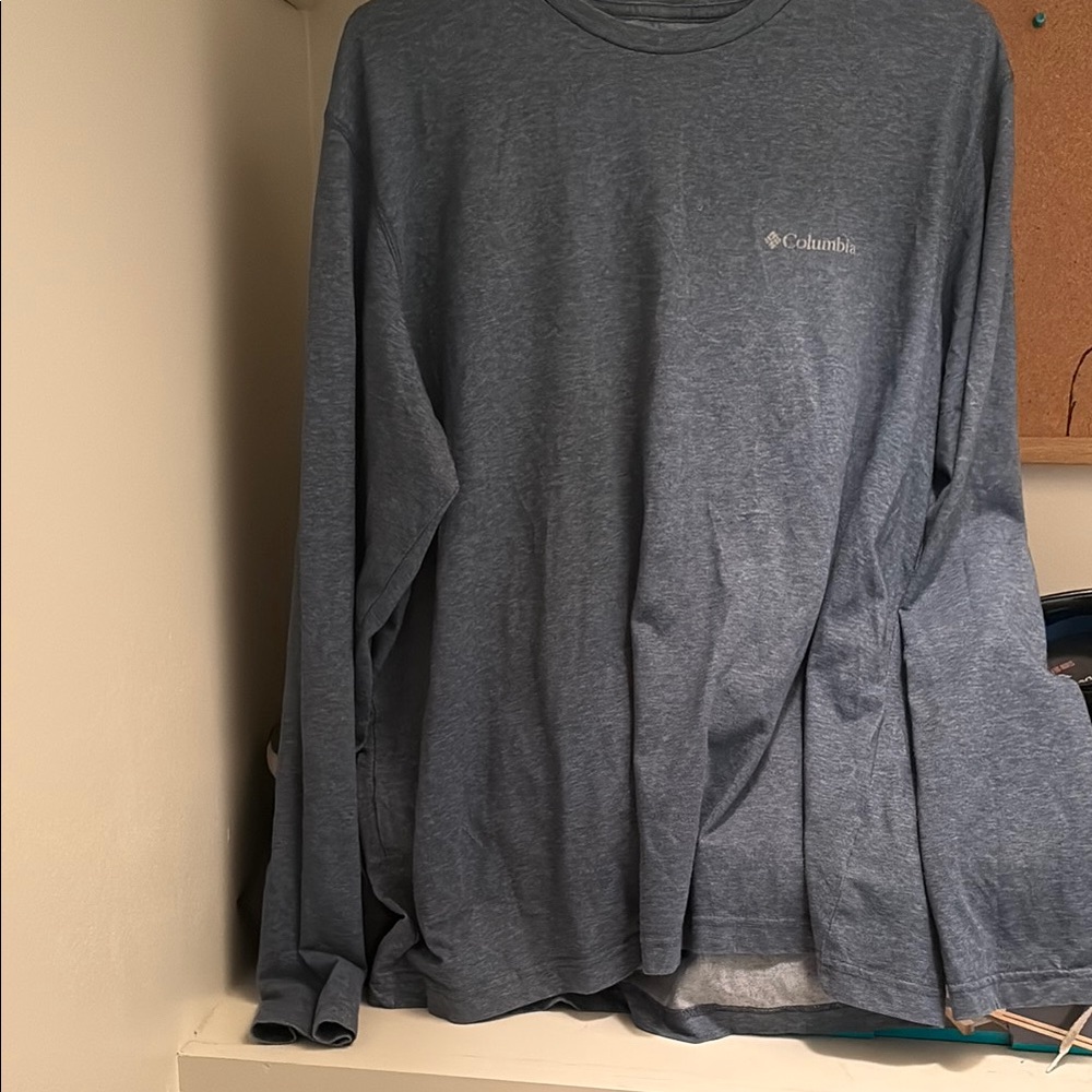 Columbia Blue Long Sleeve Tee for Casual Comfort